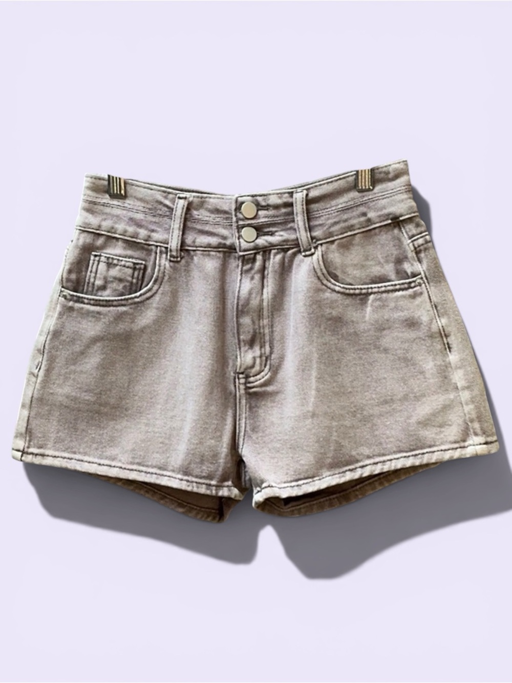 NWT denim shorts Blue B Collection Brand mauve purple fit XS S M‎ run small
